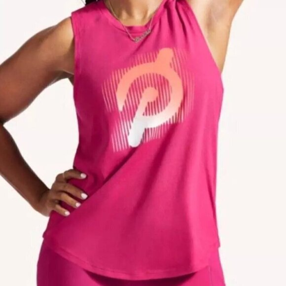 Peloton Pink Graphic Workout Tank Top Size XS - Picture 1 of 6